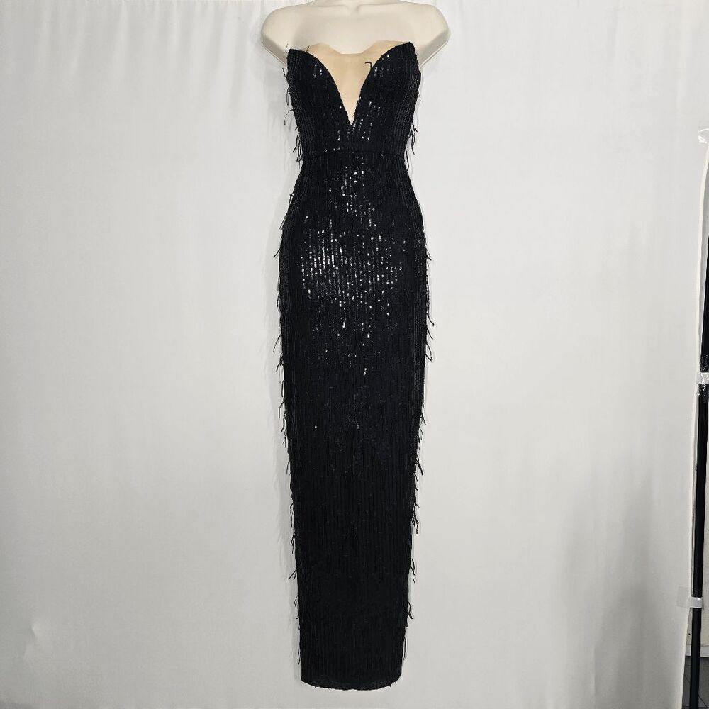 Nookie Black V-neck Karma Gown X-Small